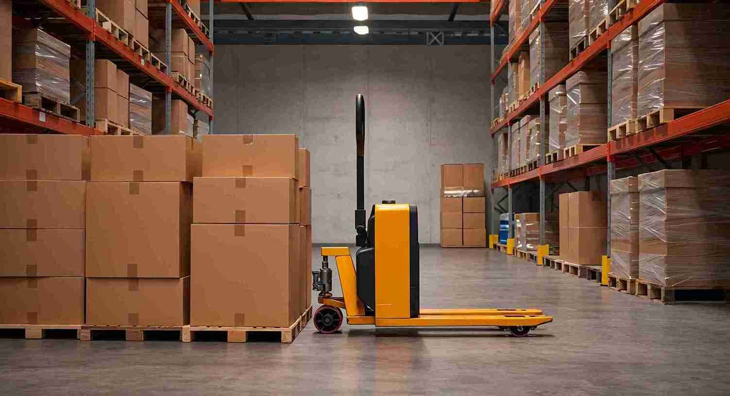 Forklift working